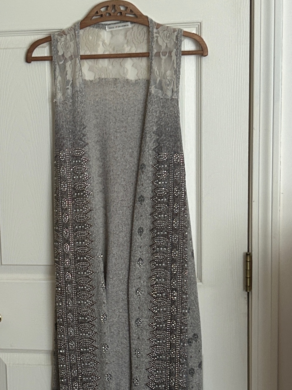 Amazing Voice of California Sleeveless Duster  Lace And Sparkle